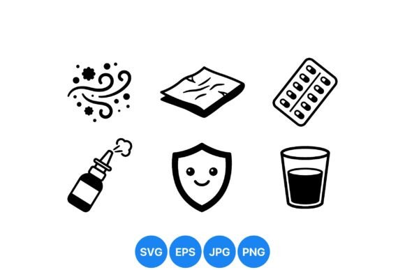 Cold Relief Health Icon Pack