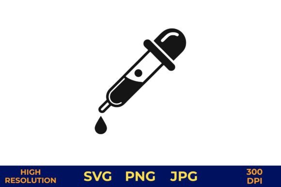 Eyedropper Dispensing Single Drop Vector