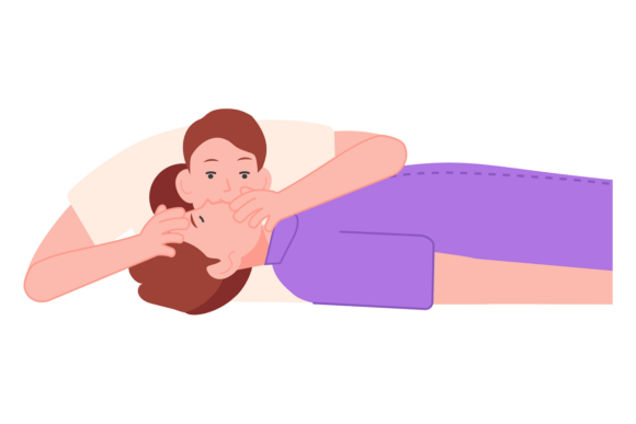 Rescue Breaths Concept. Lung Ventilation