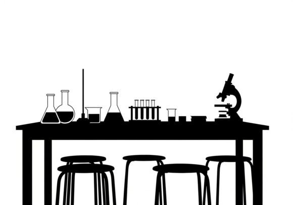 Silhouette Laboratory Table Microscope