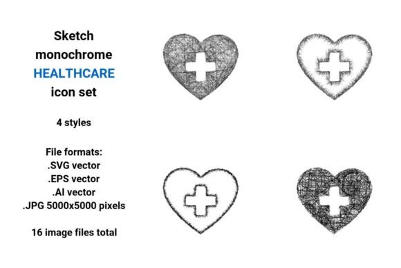 Sketch Healthcare Icon Set