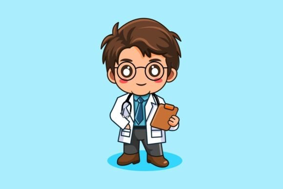 Smiling Male Doctor Character
